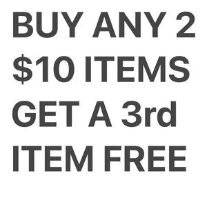 Make a bundle of any three items that are $10 or less get the third item free